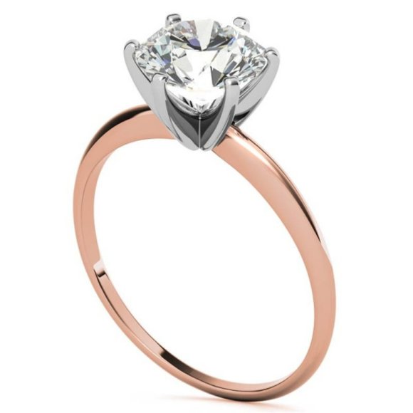 1.9Ct-8.5mm 6-Prong Round Moissanite Ring 14k Gold - Picture 8 of 17